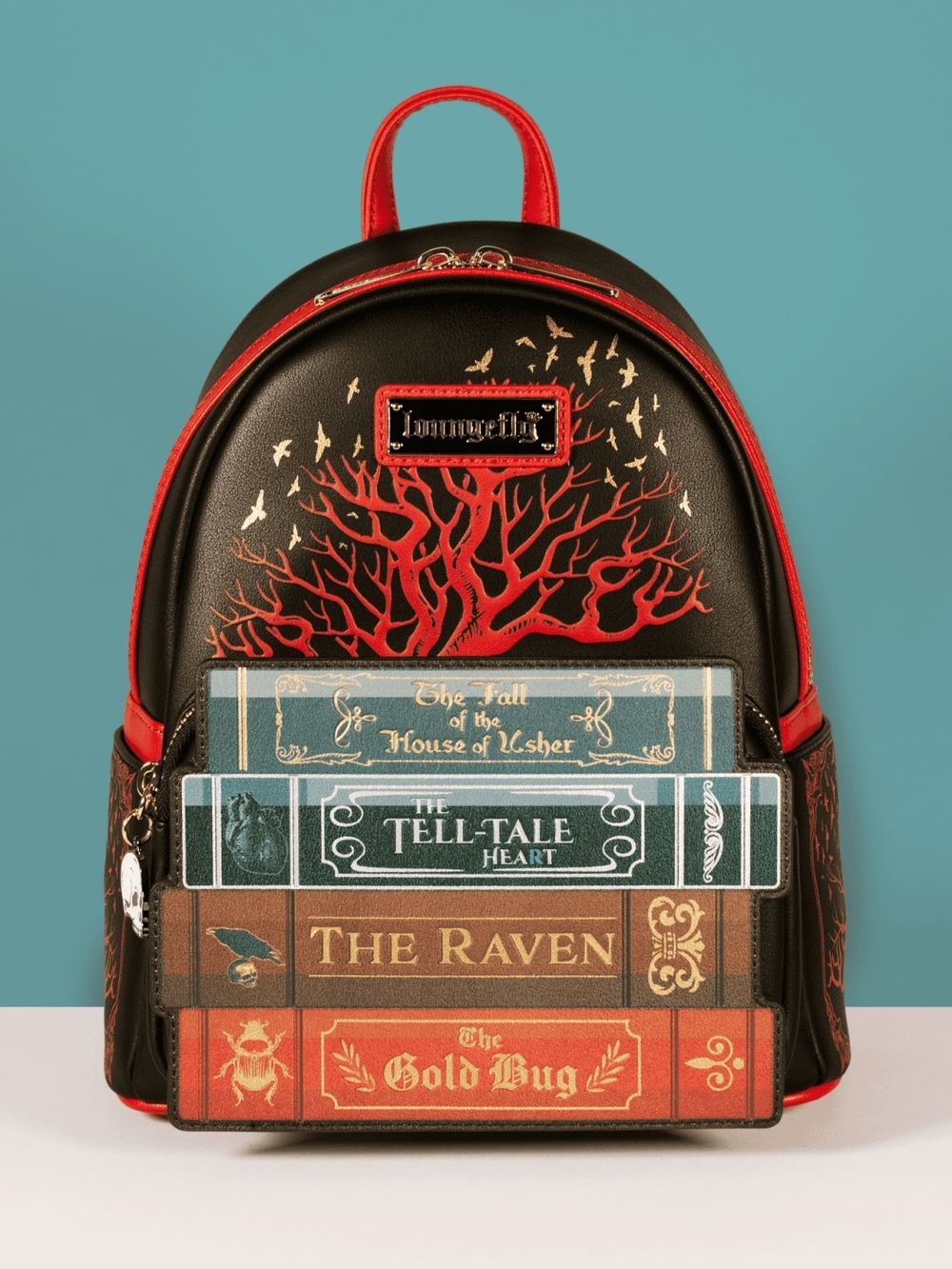 RARE: Loungefly Edgar Allan Poe Books Stack Mini Backpack Goth Literary Backpack
